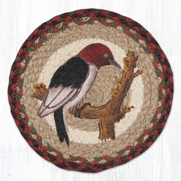 MSPR-417 Woodpecker Printed Round Trivet 10"x10"