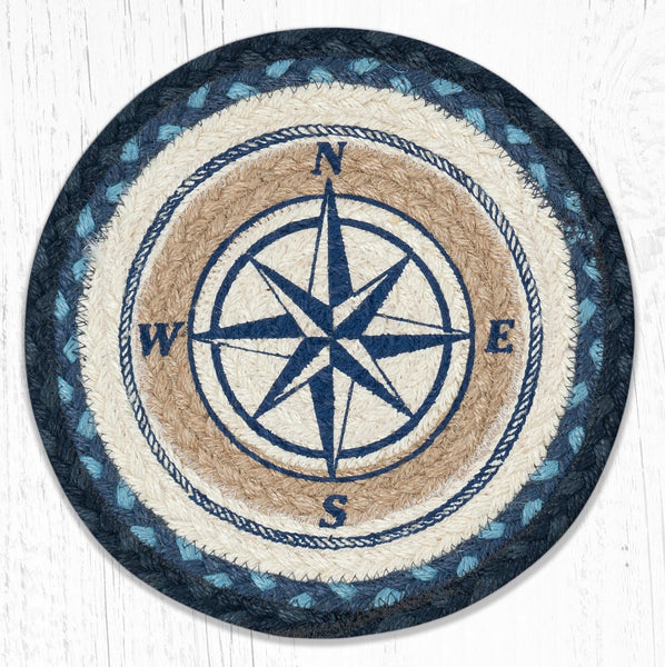 MSPR-443 Compass Rose Printed Round Trivet 10"x10"