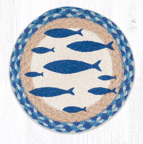 MSPR-443 Fish Printed Round Trivet 10"x10"