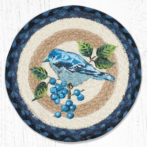 MSPR-443 Spring Bluebird Printed Round Trivet 10"x10"