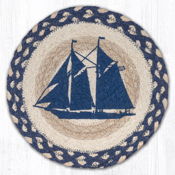 MSPR-443 Schooner Printed Round Trivet 10"x10"