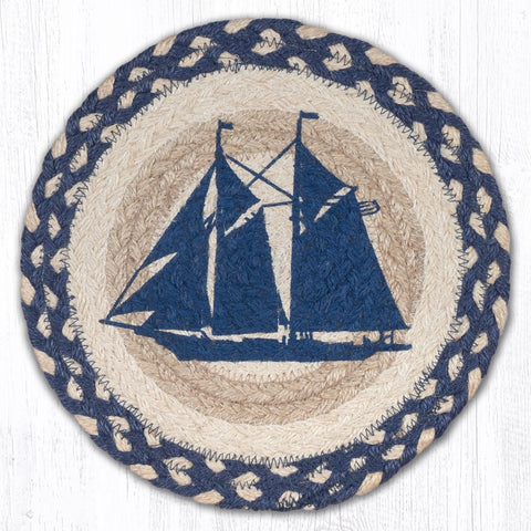 MSPR-443 Schooner Printed Round Trivet 10"x10"