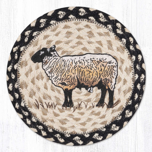 MSPR-445 Lamb Patch Printed Round Trivet 10"x10"
