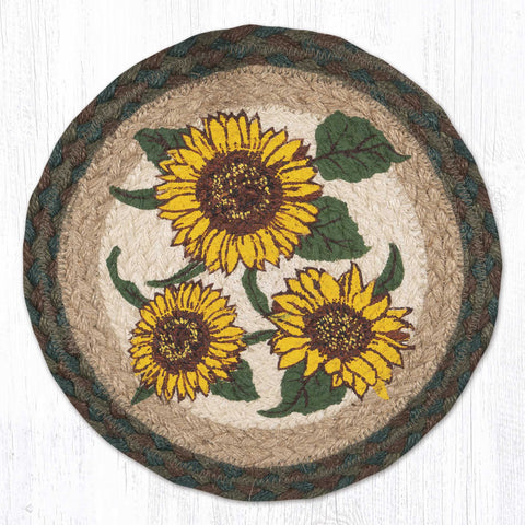 MSPR-448 Sunflower Printed Round Trivet 10"x10"