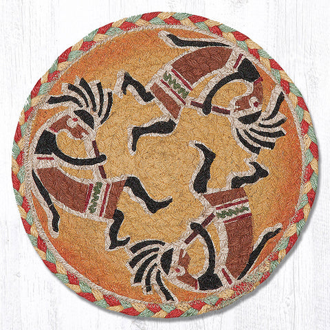 MSPR-466 Kokopelli Printed Round Trivet 10"x10"