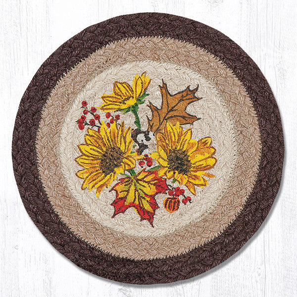 MSPR-472 Autumn Sunflower Printed Round Trivet 10"x10"