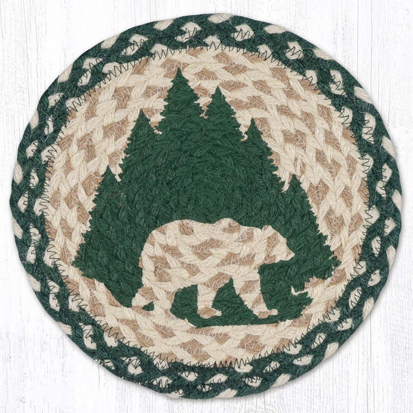MSPR-505 Tree Line Grizzly Printed Round Trivet 10"x10"