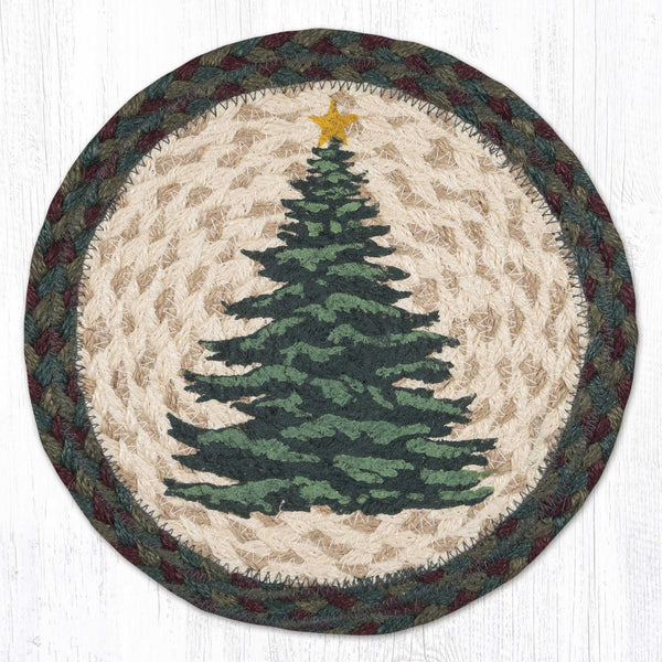 MSPR-508 Holiday Tree Printed Round Trivet 10"x10"