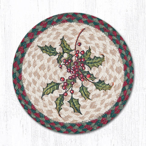 MSPR-508 Holly Printed Round Trivet 10"x10"