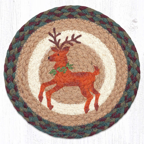 MSPR-508 Reindeer Printed Round Trivet 10"x10"