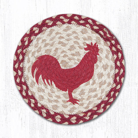 MSPR-519 Red Rooster Printed Round Trivet 10"x10"
