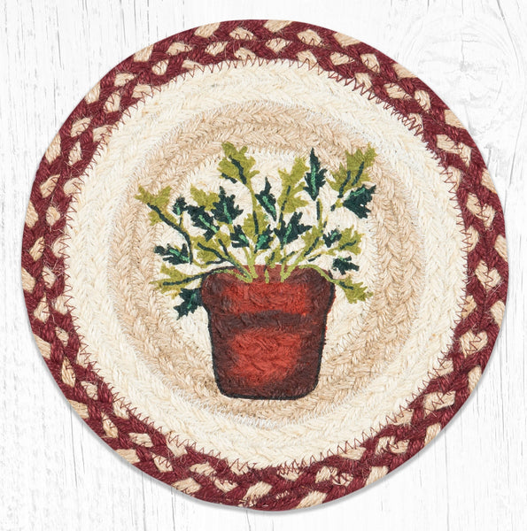 MSPR-524 Parsley Printed Round Trivet 10"x10"