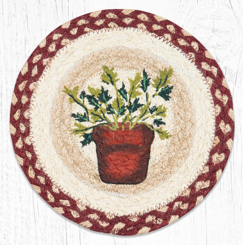 MSPR-524 Parsley Printed Round Trivet 10"x10"
