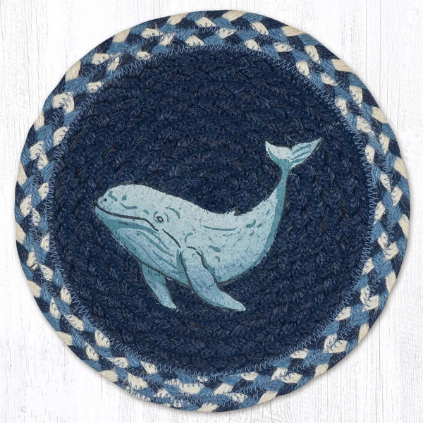 MSPR-525 Beluga Whale Printed Round Trivet 10"x10"