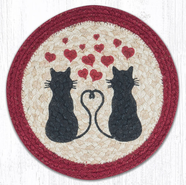 MSPR-576 Love Cats Printed Round Trivet 10"x10"