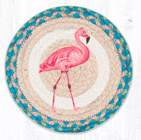 MSPR-586 Pink Flamingo Printed Round Trivet 10"x10"