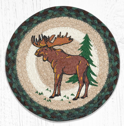 MSPR-610 Highland Moose Printed Round Trivet 10"x10"