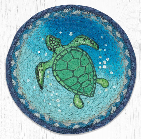 MSPR-631 Sea Turtle Printed Round Trivet 10"x10"
