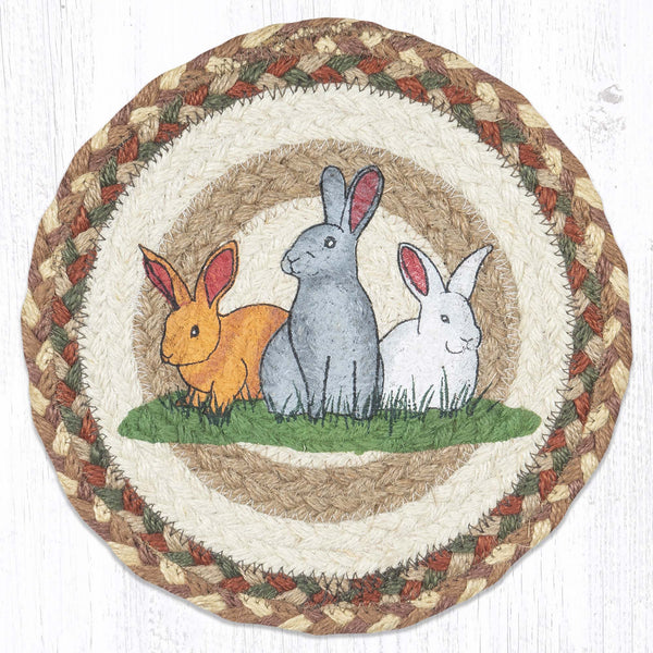 MSPR-652 Bunnies Printed Round Trivet 10"x10"