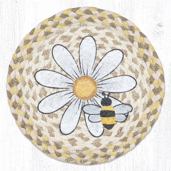 MSPR-653 Daisy & Bee Printed Round Trivet 10"x10"