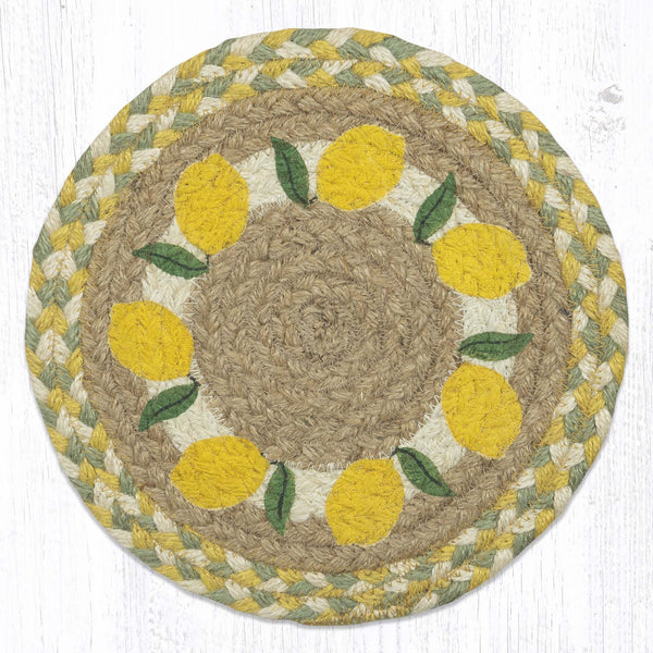 MSPR-654 Lemon Printed Round Trivet 10"x10"