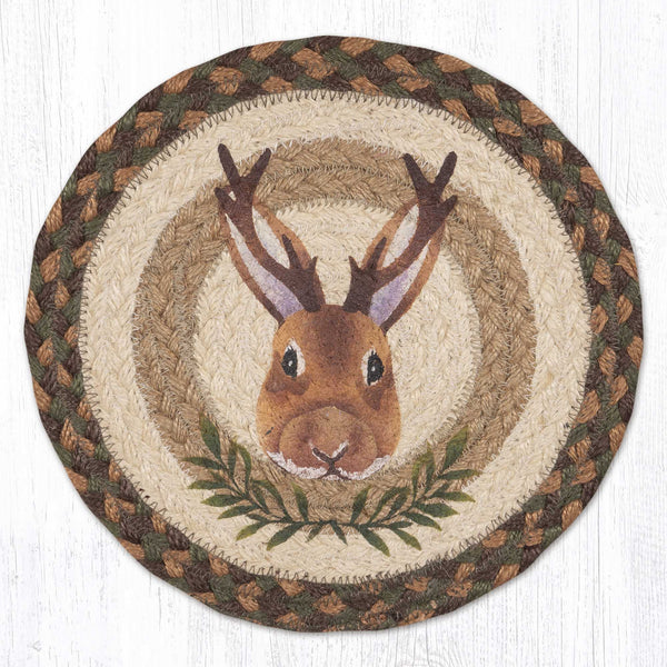 MSPR-657 Jackalope Portrait Printed Round Trivet 10"x10"