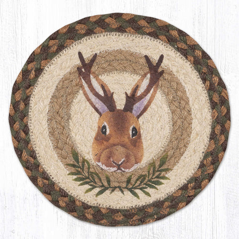 MSPR-657 Jackalope Portrait Printed Round Trivet 10"x10"