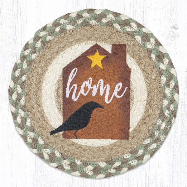 MSPR-660 Home/Crow Printed Round Trivet 10"x10"