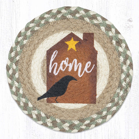 MSPR-660 Home/Crow Printed Round Trivet 10"x10"