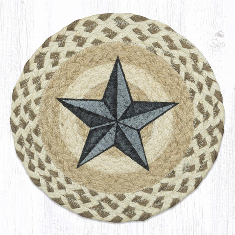 MSPR-662 Black Barn Star Printed Round Trivet 10"x10"