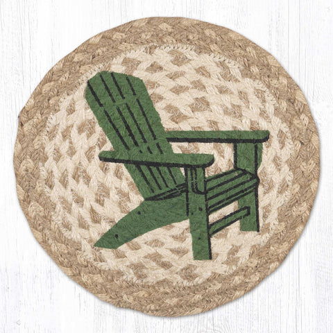 MSPR-776 Adirondack Chair Printed Round Trivet 10"x10"