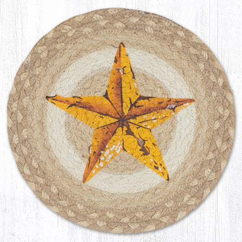 MSPR-776 Yellow Star Printed Round Trivet 10"x10"