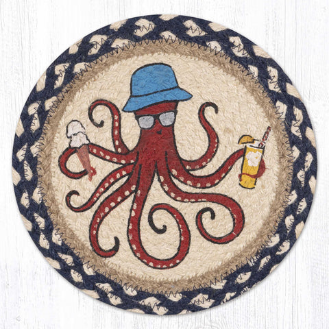 MSPR-830 Octopus Garden Printed Round Trivet 10"x10"