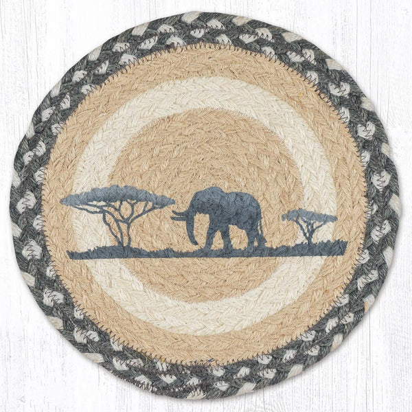 MSPR-890 Elephant Printed Round Trivet 10"x10"