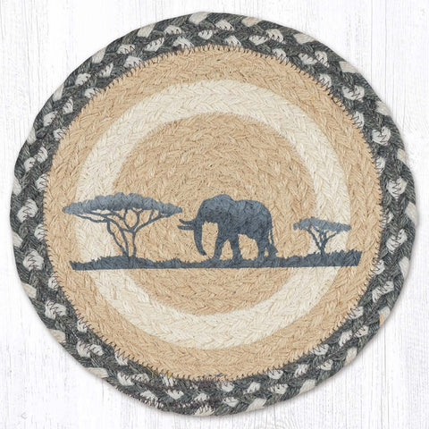 MSPR-890 Elephant Printed Round Trivet 10"x10"