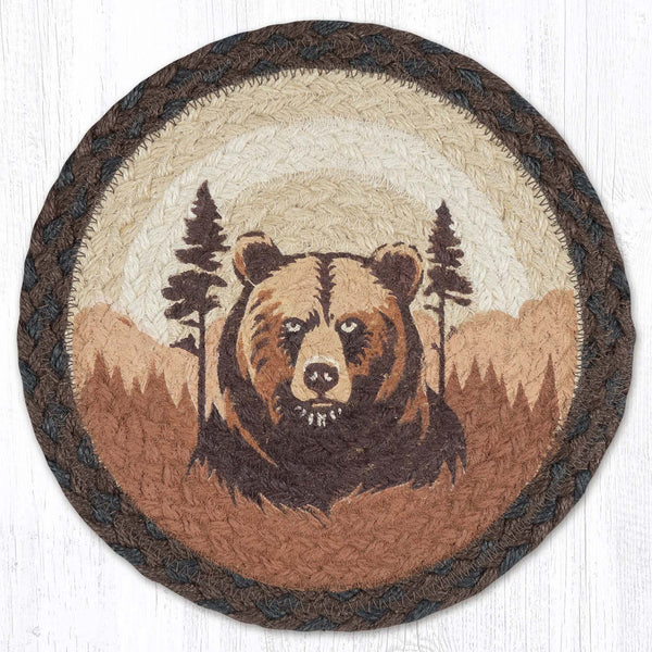 MSPR-899 Brown Bear Printed Round Trivet 10"x10"