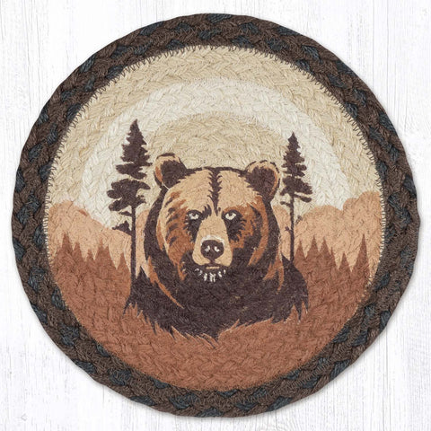 MSPR-899 Brown Bear Printed Round Trivet 10"x10"