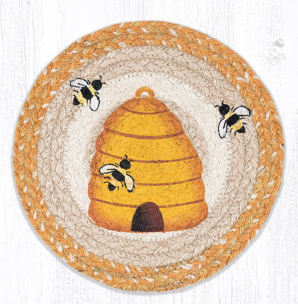MSPR-9-101 Beehive Printed Round Trivet 10"x10"