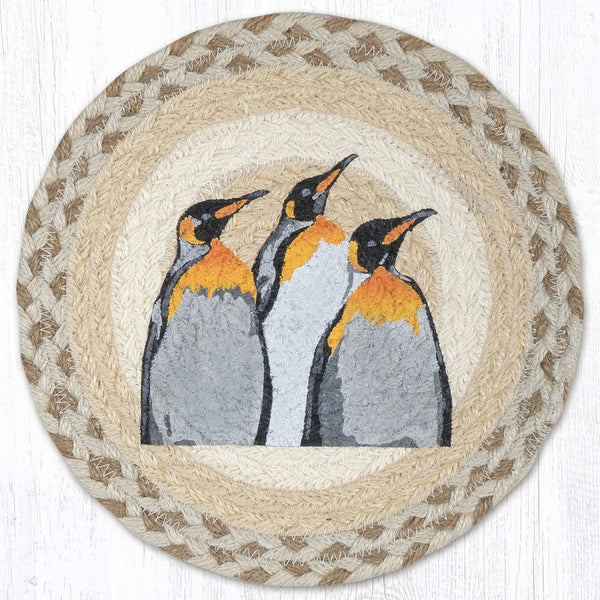MSPR-920 Penguins Printed Round Trivet 10"x10"