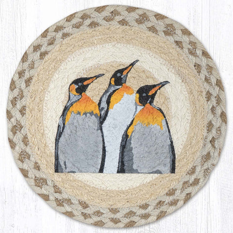 MSPR-920 Penguins Printed Round Trivet 10"x10"