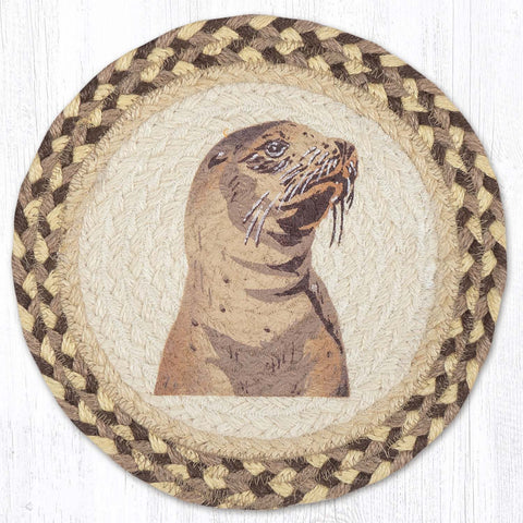 MSPR-923 Sea Lion Printed Round Trivet 10"x10"