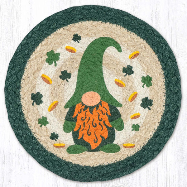 MSPR-924 Irish Gnome Printed Round Trivet 10"x10"