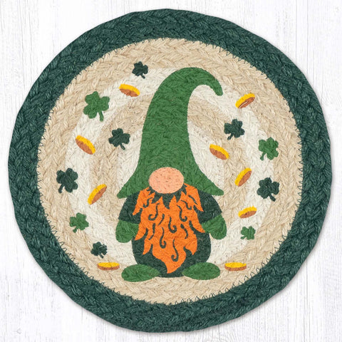MSPR-924 Irish Gnome Printed Round Trivet 10"x10"