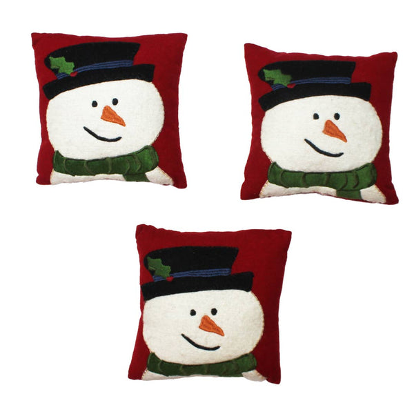 Primitive Flurry the Snowman Bowl Fillers Set of 3