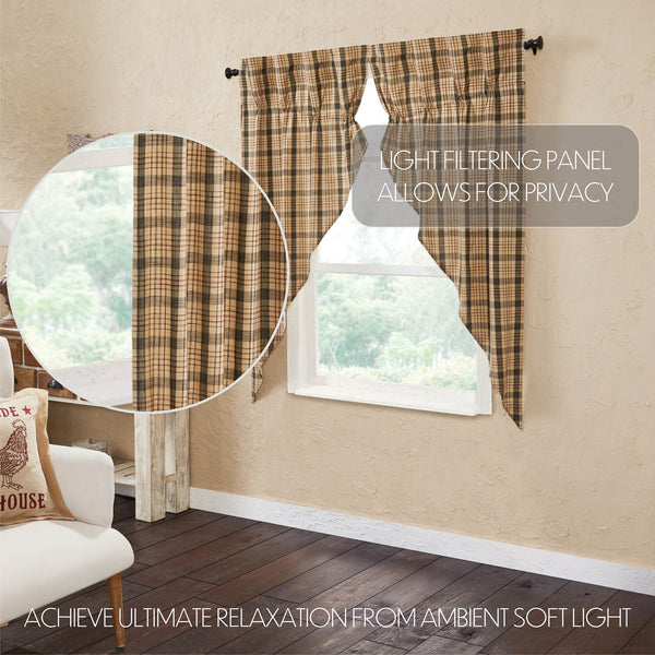 Cider Mill Plaid Prairie Short Panel Set of 2 63x36x18