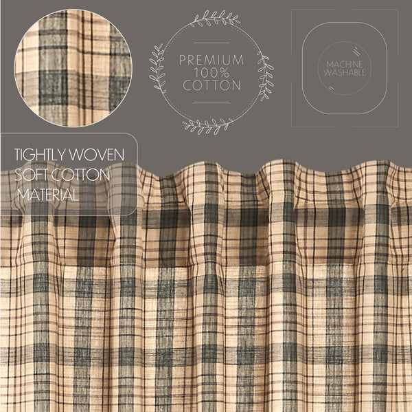 Cider Mill Plaid Prairie Short Panel Set of 2 63x36x18