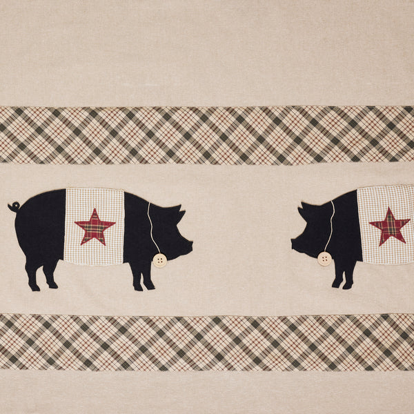 Cider Mill Primitive Pig Shower Curtain 72x72