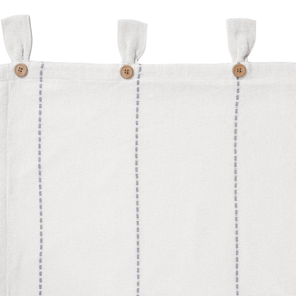 Stitched Burlap White Panel Set of 2 84x40