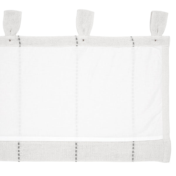 Stitched Burlap White Valance 16x60