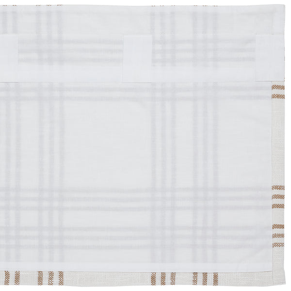Wheat Plaid Lined Valance 19x60 | Farmhouse Country Plaid